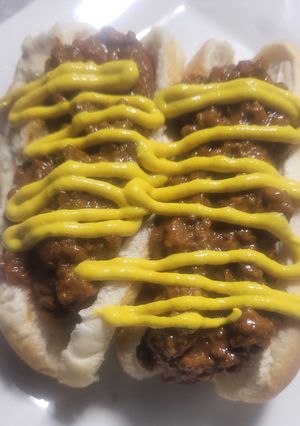 A picture of BBQ Chili Dogs.