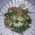 Tumis sawi putih rebon udang
