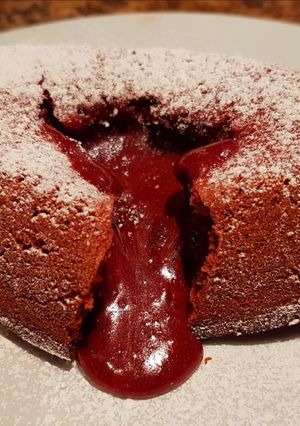 Φωτογραφία της συνταγής Red Velvet λάβα κέικ