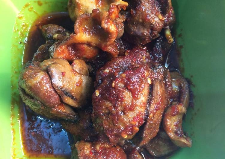 Resep Ati rempela pedas manis Anti Gagal