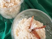A picture of creamy rice pudding