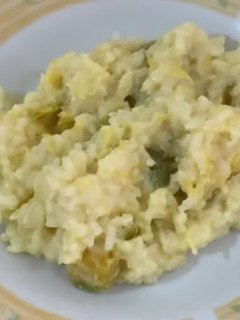 Foto de Arroz cremoso de casca de abóbora