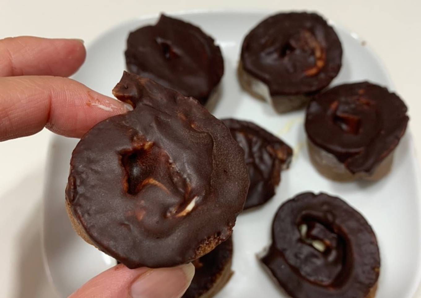 Rollitos saludables de chocolate al microondas