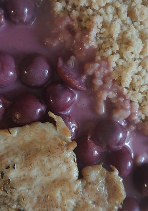 Sült csirkemell pirított darával, meggymártással, gluténmentesen recept fotója