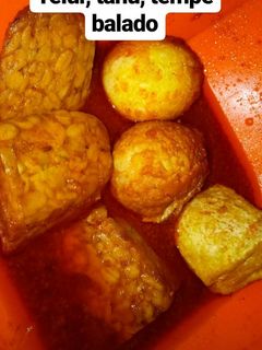 Foto resep Telur, tahu, tempe balado