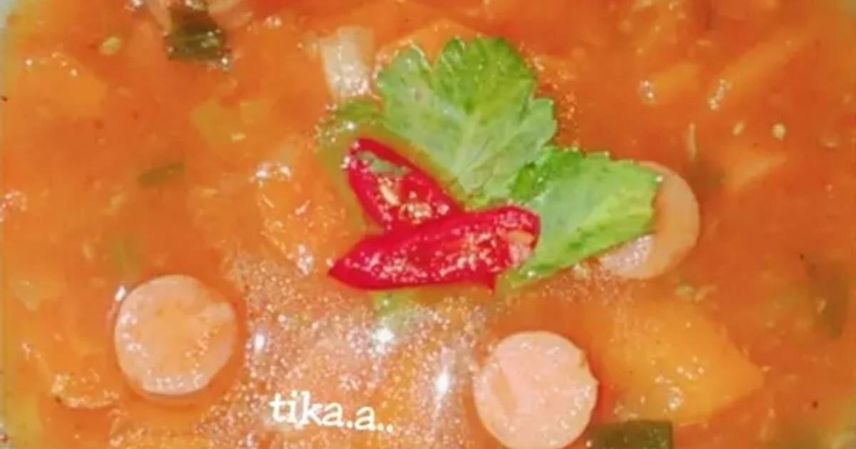 Resep Sup Merah Ayam (MPASI 14 M) oleh tika.a..🌻 Cookpad