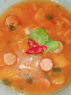 Foto resep Sup Merah Ayam (MPASI 14 M)