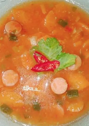 Foto resep Sup Merah Ayam (MPASI 14 M)