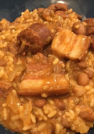 Una foto de Judías pintas con arroz