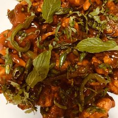 A picture of Cauliflower Manchurian in Air fryer # theme challenge.