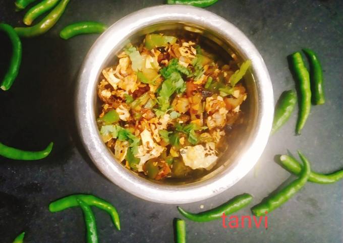 Easiest Way to Prepare Ultimate Papad ki sabji