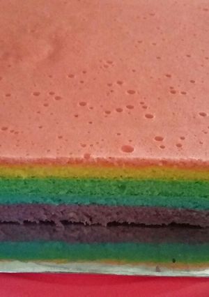 Foto resep Rainbow cake kukus