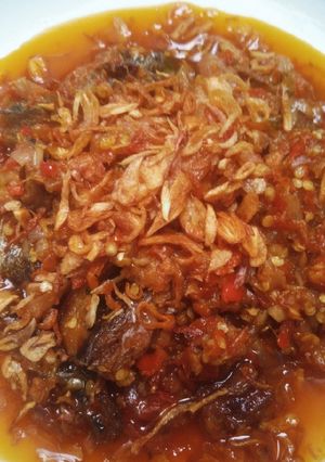 Foto resep Ikan Asin level pedas