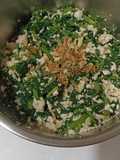 Spinach Tofu seasoned (Bayam tahu dengan minyak wijen)