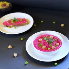 Beetroot Hummus A picture of Beetroot Hummus.