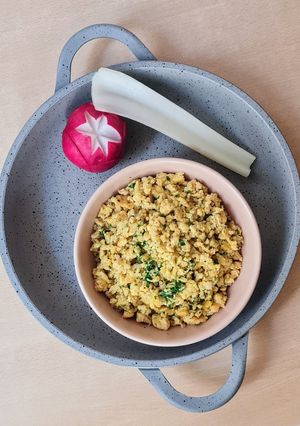 Una foto de Huevos revueltos con mijo 🥚