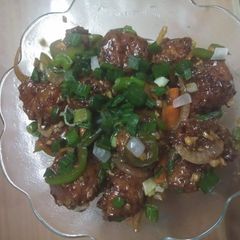 A picture of Veg Manchurian.