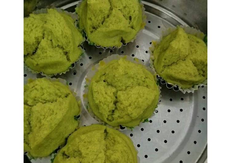 Resep Bolu Kukus Pandan Sawi (anti gagal) Anti Gagal
