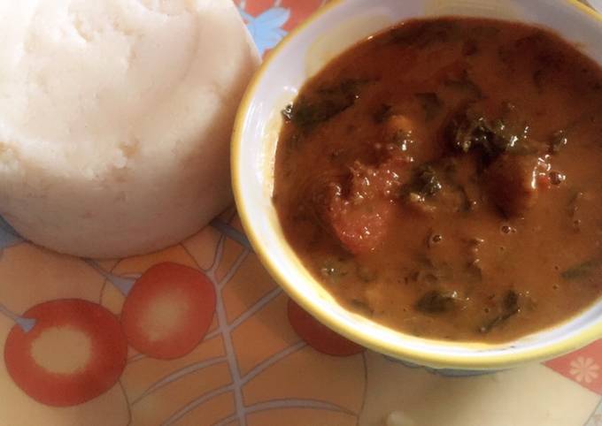 Semo with Oha soup