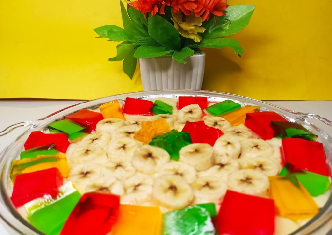 Rainbow Fruit Custard