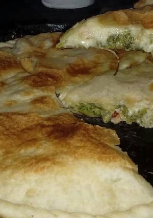 Una foto de Tarta de brócoli y pollo