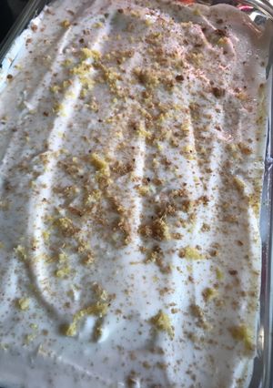 Una foto de Tarta de limón perfecta para el verano 👅 Refrescante y rápida 💦🍋 ¿Os animáis?