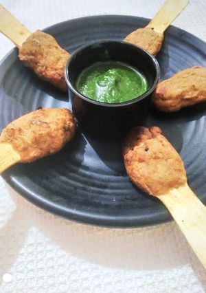 A picture of Jackfruit shashlik kebabs.