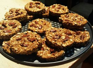 Una foto de Galletas de avena con banana almendras y chocolate 0% azúcar