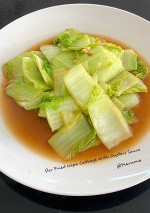 A picture of Stir Fried Napa Cabbage With Oysters Sauce.