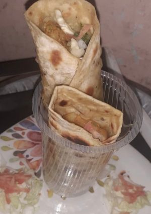 A picture of Veg frankie roll.