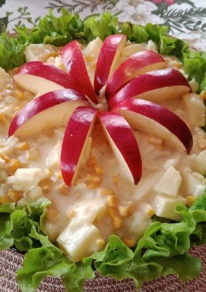 Almás ananászos burgonyasaláta #gluténmentes #tejmentes recept fotója