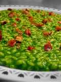 Risotto agli spinaci, mandorle e prosciutto crudo croccante 🥬🥜🥓