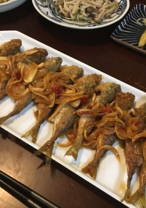 Una foto de Nambamduke~pescado marinado estilo japonés~