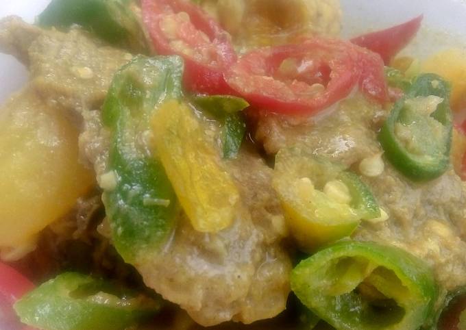 Anti Ribet, Memasak Daging bumbu kuning pedas ala aku.. Bahan Sederhana