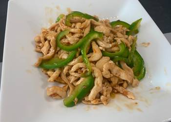 Easy Recipe Chinese style StirFry Containing Green pepper and Meat Home Style