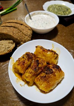 A picture of Sauerkraut Sarma.