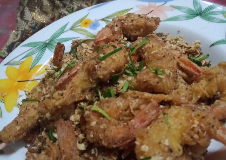 Cara mudah mengolah Udang Oatmeal Lezat