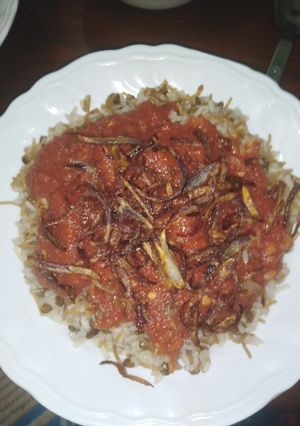 صورة لوصفة الكشري المصري 😋😍