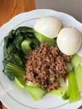 Tumis Pakcoy Daging Cincang Saus Tiram
