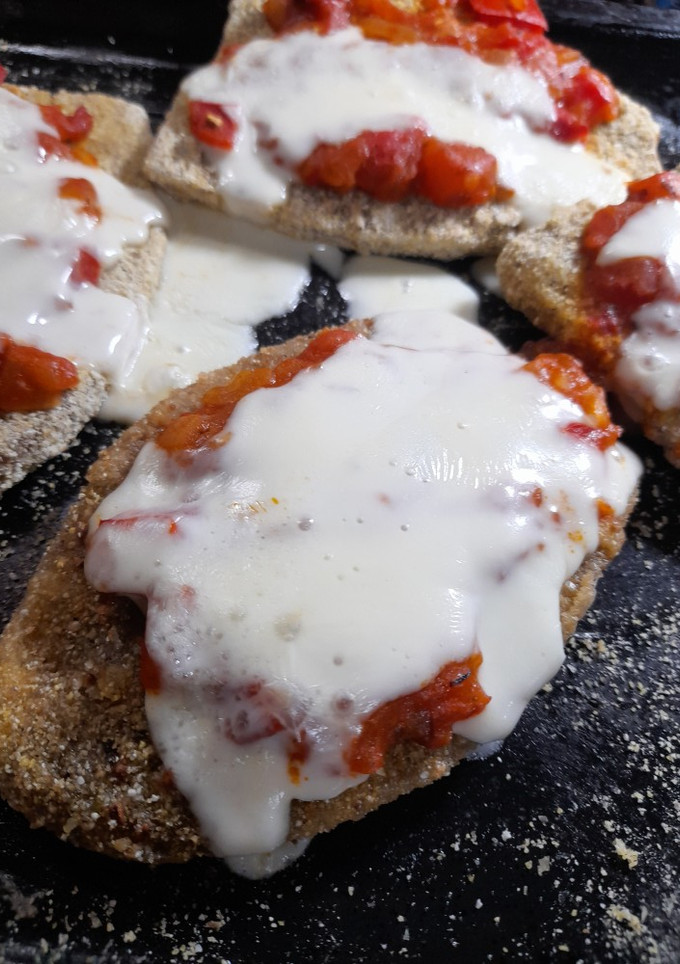 Una foto de Milanesas de berenjena 🍆 sin tacc