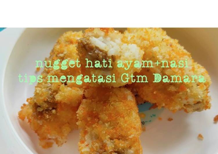 Nugget hati ayam+nasi