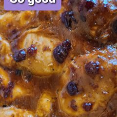A picture of Cranberry pineapple Chicken.