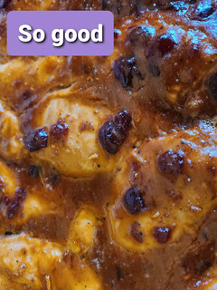 A picture of Cranberry pineapple Chicken.