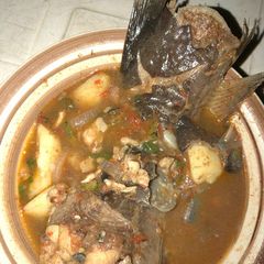 A picture of Fresh fish pepper soup.