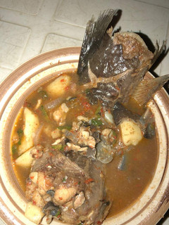 A picture of Fresh fish pepper soup.