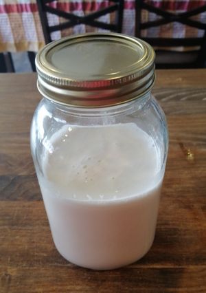 Una foto de Leche de almendras