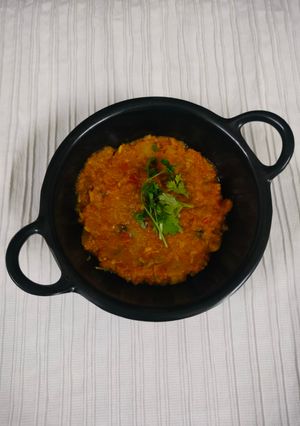 A picture of Dudhi bhartha.
