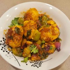 A picture of Pan Roasted Chilli Garlic Baby Potatoes.