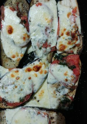 Una foto de Berejenjenas a la pizza súper fáciles y rápidas