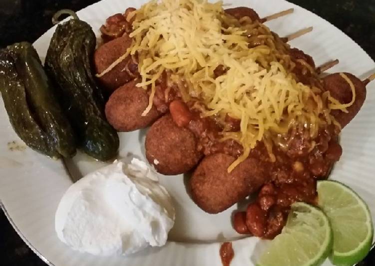 Recipe of Award-winning Brad&#39;s hand dipped, chili cheese corndogs